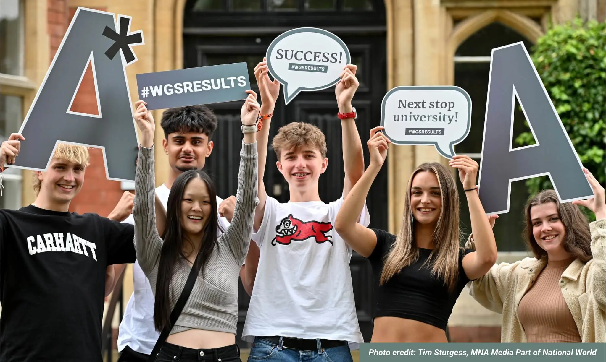Scenes of joy as A Level results arrive at WGS