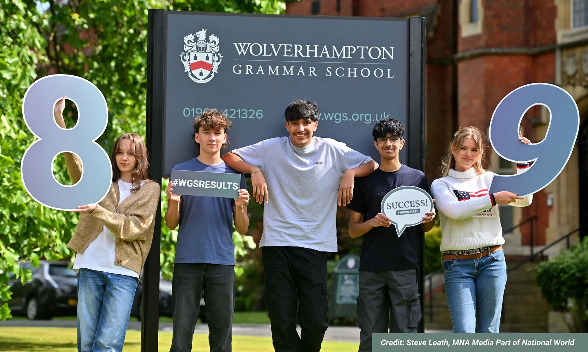 Talented GCSE students on cloud 9 after top results at Wolverhampton Grammar School
